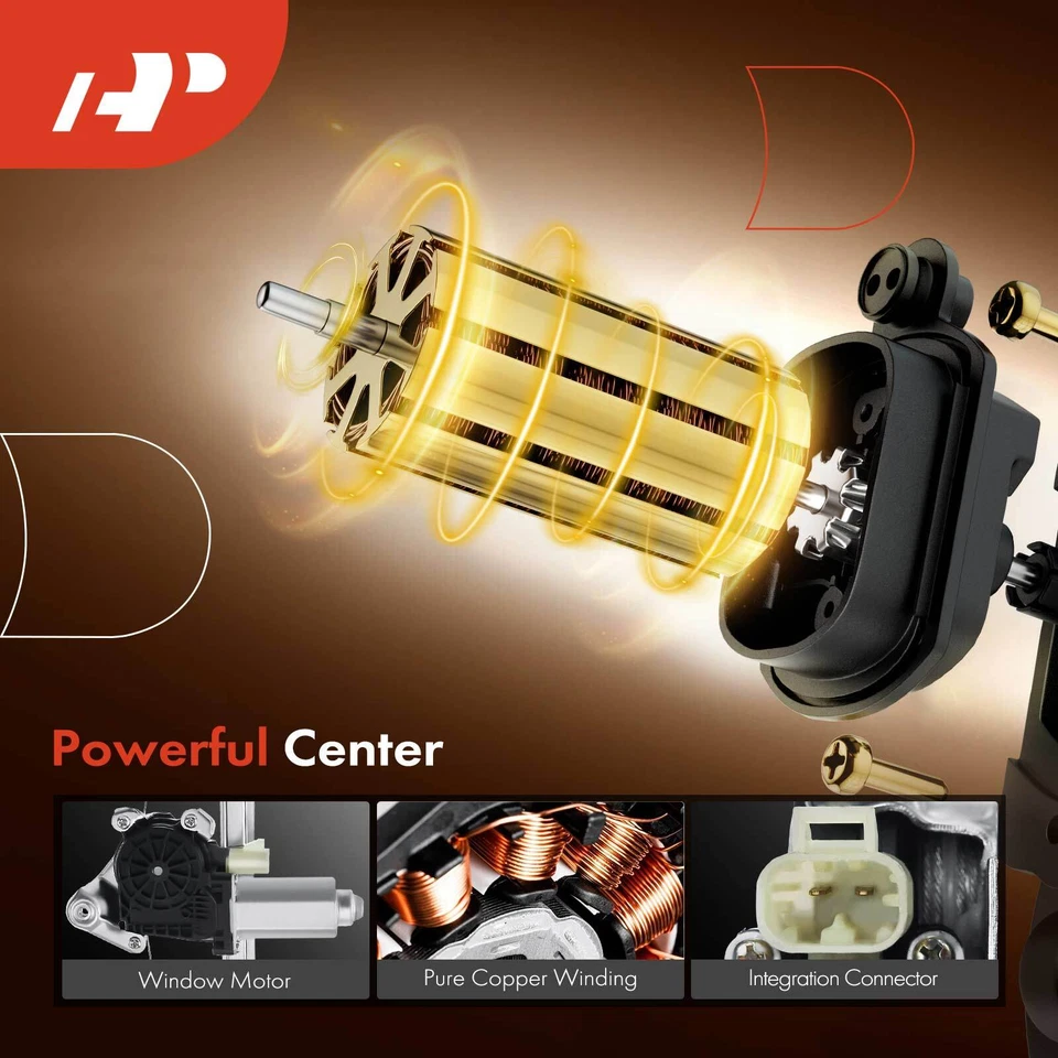 Regulador de ventana trasero L & R con motor para Chevy Classic Malibu Oldsmobile Cutlass Foto 4 de 4