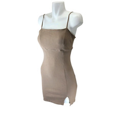 FOREVER 21 Y2k Milkmaid Babydoll Dress Women M Brown Stripe Career Going Out