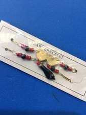 NEW 18K GOLD FILLED ID HEART  CORAL BABY BRACELET PULSERA DE AZABACHE PARA BEBE