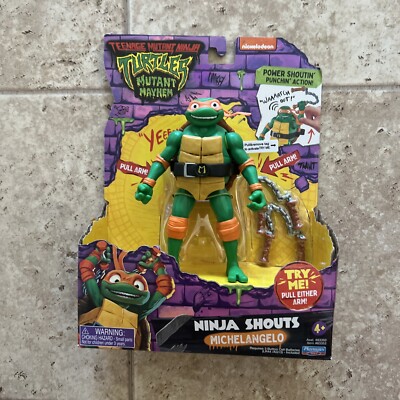 Teenage Mutant Ninja Turtles: Mutant Mayhem Ninja Shouts Michelangelo Action ...