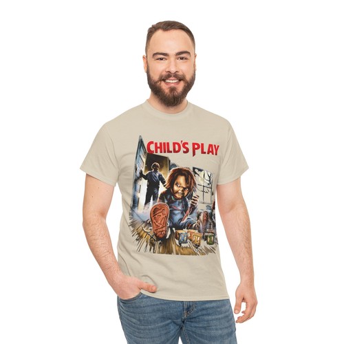 Child’s Play Movie Chucky Horror T Shirt Unisex Heavy Cotton Tee - Picture 44 of 157