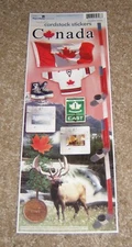 Paper House Cardstock Sticker Sheet ~ Travel... Canada Hockey Stick Border