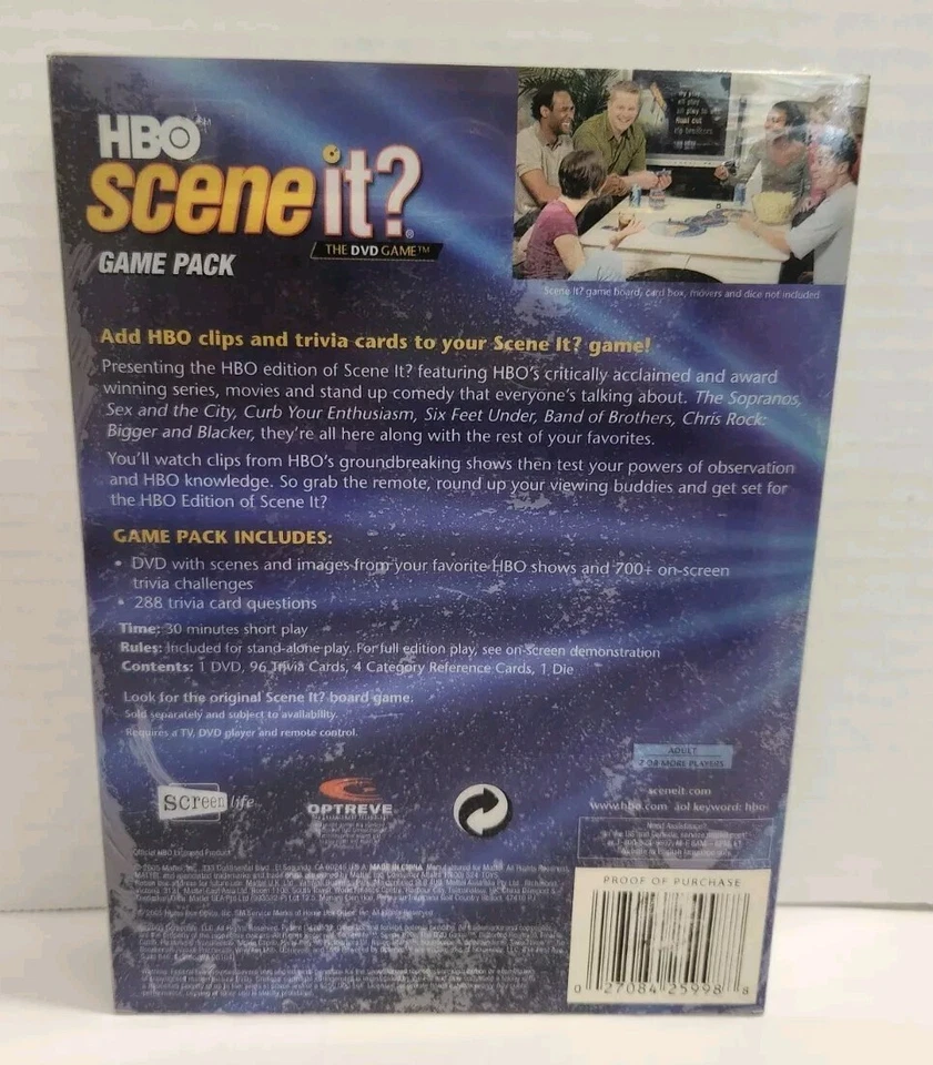 Scene It? HBO Edition (Super Game Pack)  (DVD / HD Video Game, 2005) NEW SEALED  - Image 2 of 4