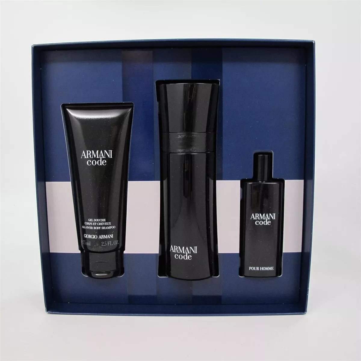 CODE by Giorgio Armani Pcs Set: &amp; 0.5 oz Spray &amp; 2.5 oz S/G NIB | eBay