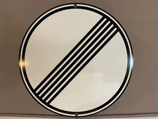 Autobahn road sign NO speed limit German European Porsche BMW Mercedes Audi vw