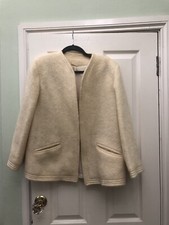 Glenshiel Anderson Innes Scotland Vintage Cream Mohair & Wool Jacket Coat Medium