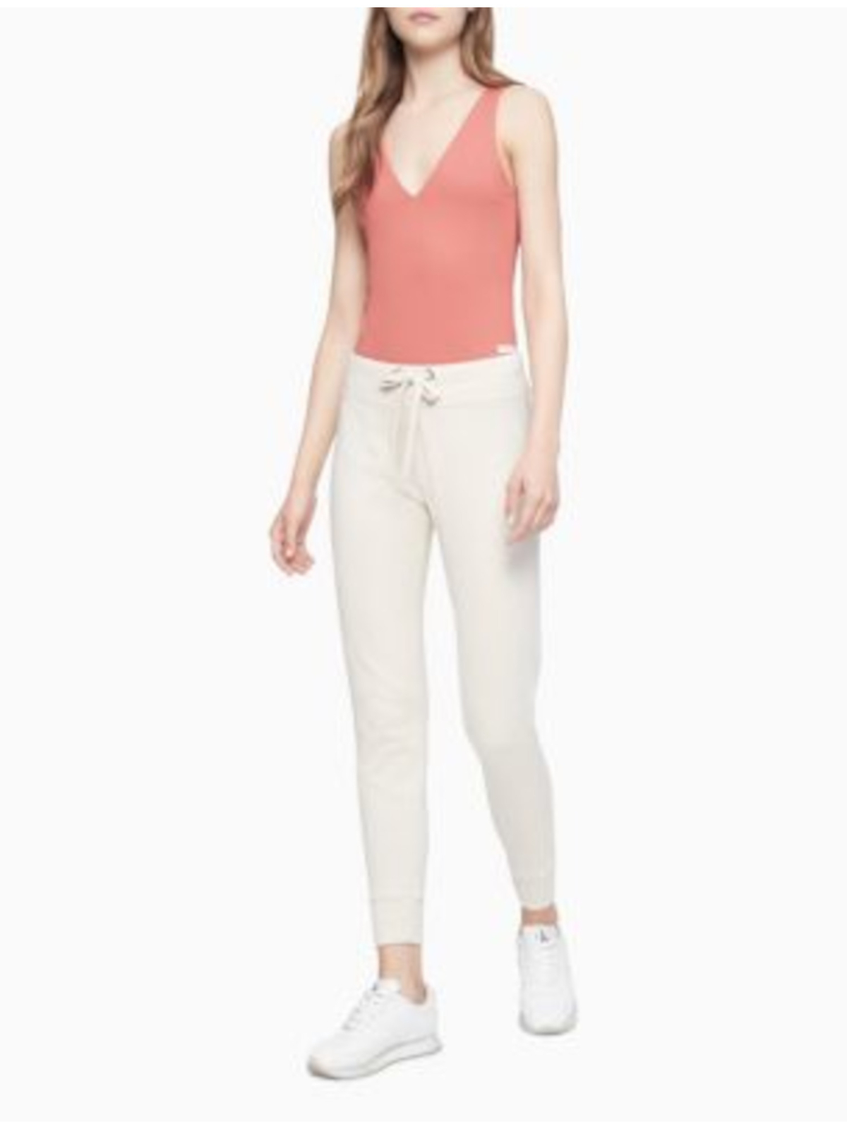 CALVIN KLEIN JEANS Womens Pink Fitted V-back Thong Snap Gusset Body Suit Top XL