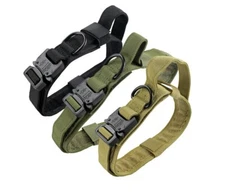 Tactical Military Dog Training Collar Nylon Adjustable Heavy Duty Metal Buckle