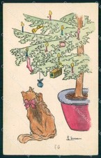 WW1 WWI Propaganda Italiana Assistenza Bambini Natale Gatto cartolina XB6819