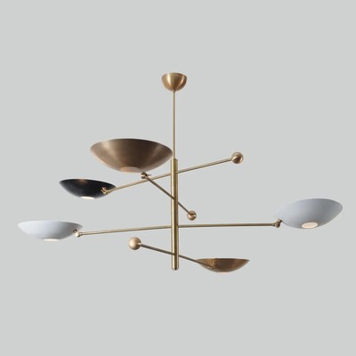 Pendant Light Sputnik Chandelier Ceiling Five Shade Italian Light Fixture