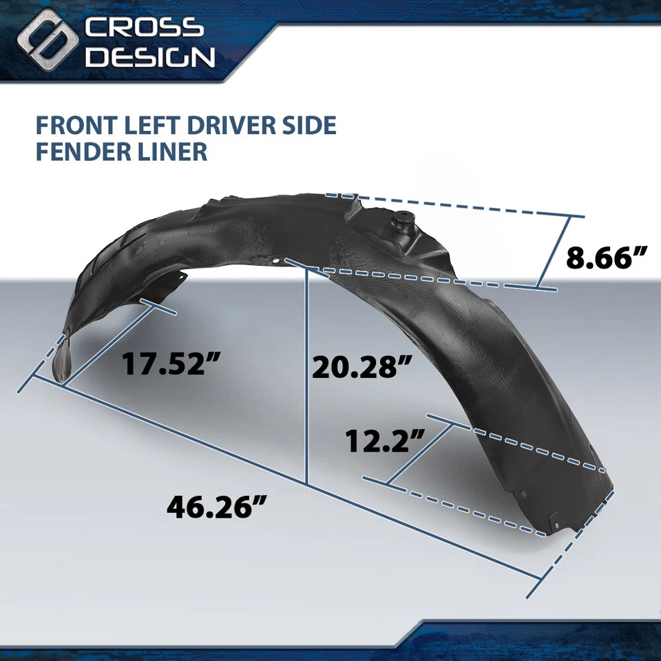 Forro dianteiro esquerdo do lado do motorista compatível com 2005-08 Audi A4 Quattro S4 A4 AU1250100 - Imagem 3 de 4