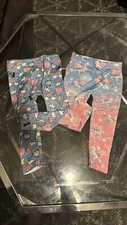 Capelli New York Toddler Girls Pink Blue Leggings 2T Unicorn 2 Pair
