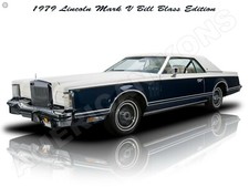 1979 Lincoln Mark V Bill Blass Edition New Metal Sign: - Large Size