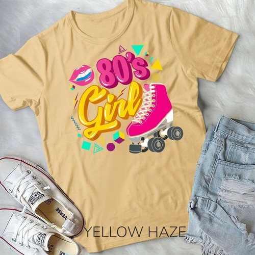 80s party theme party outfit costume vintage retro 80's girl Unisex T-shirt - Picture 11 of 11