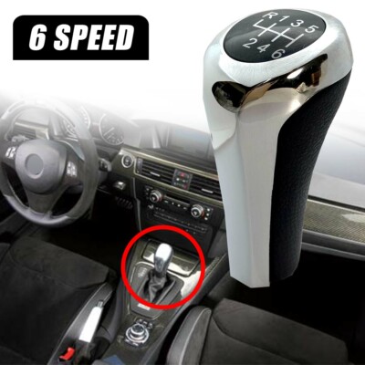 6 Speed Manual Gear Shift Chrome Silver Knob Fits 85-18 E30 E46 E87 335i M5