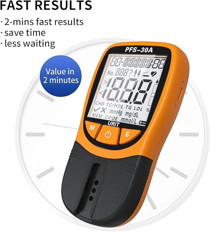 URIT 5 In1 Blood Lipid Meter Analyzer Cholesterol Triglycerid 10/20pcs Strips - Image 4 of 4