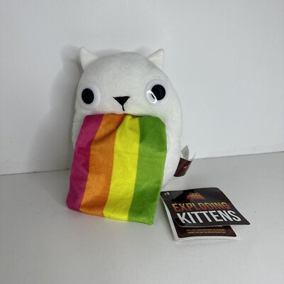 Exploding Kittens Rainbow Ralphing Cat Plush Stuffed Animal Toy 6  Good Stuff
