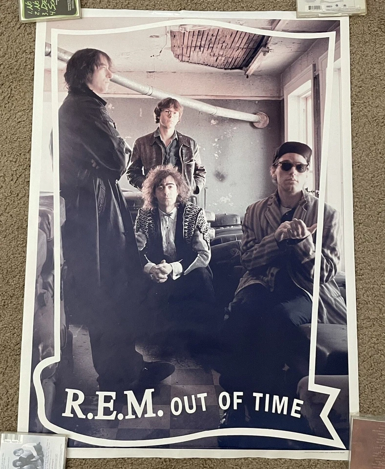 REM 1991 R.E.M. Out Of Time Poster Original Promo Subway Size 54x38" - Image 2 of 2