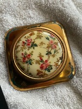 Vintage Compact Floral Flower Made in USA