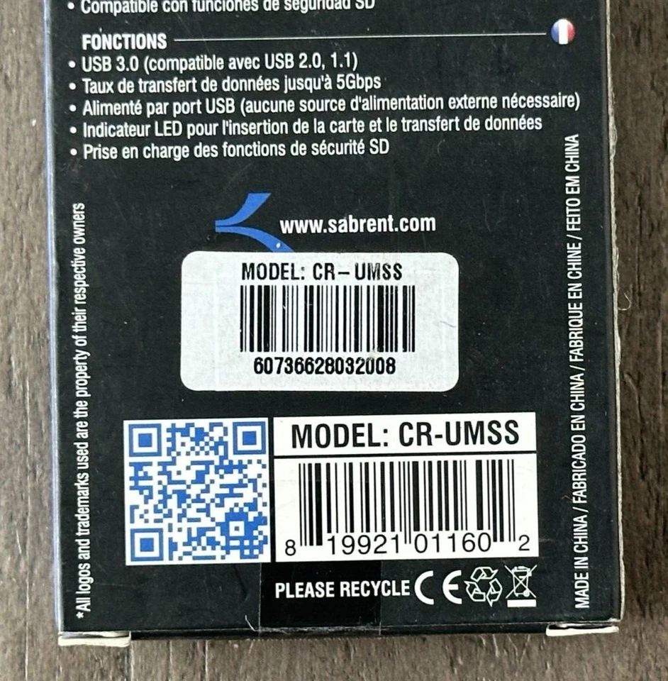 Sabrent Mini USB 3.0 Micro SD and SD Card Reader (CR-UMSS) - Image 2 of 4