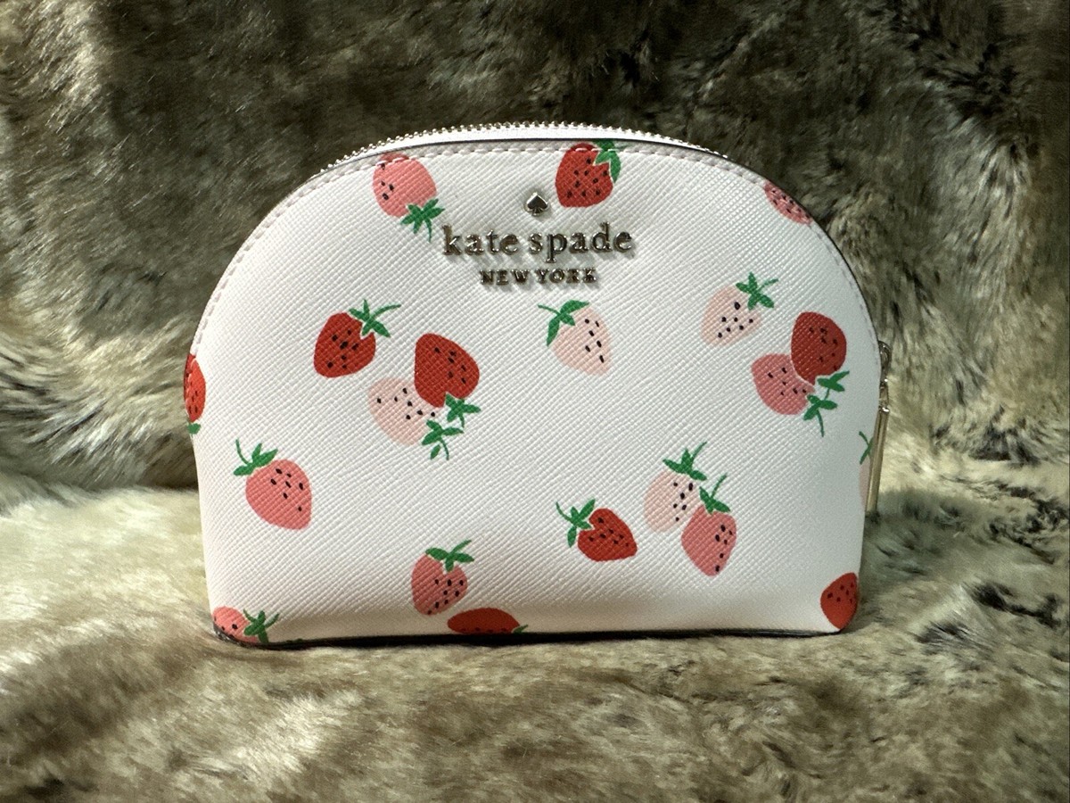 kate spade strawberry cosmetic bag