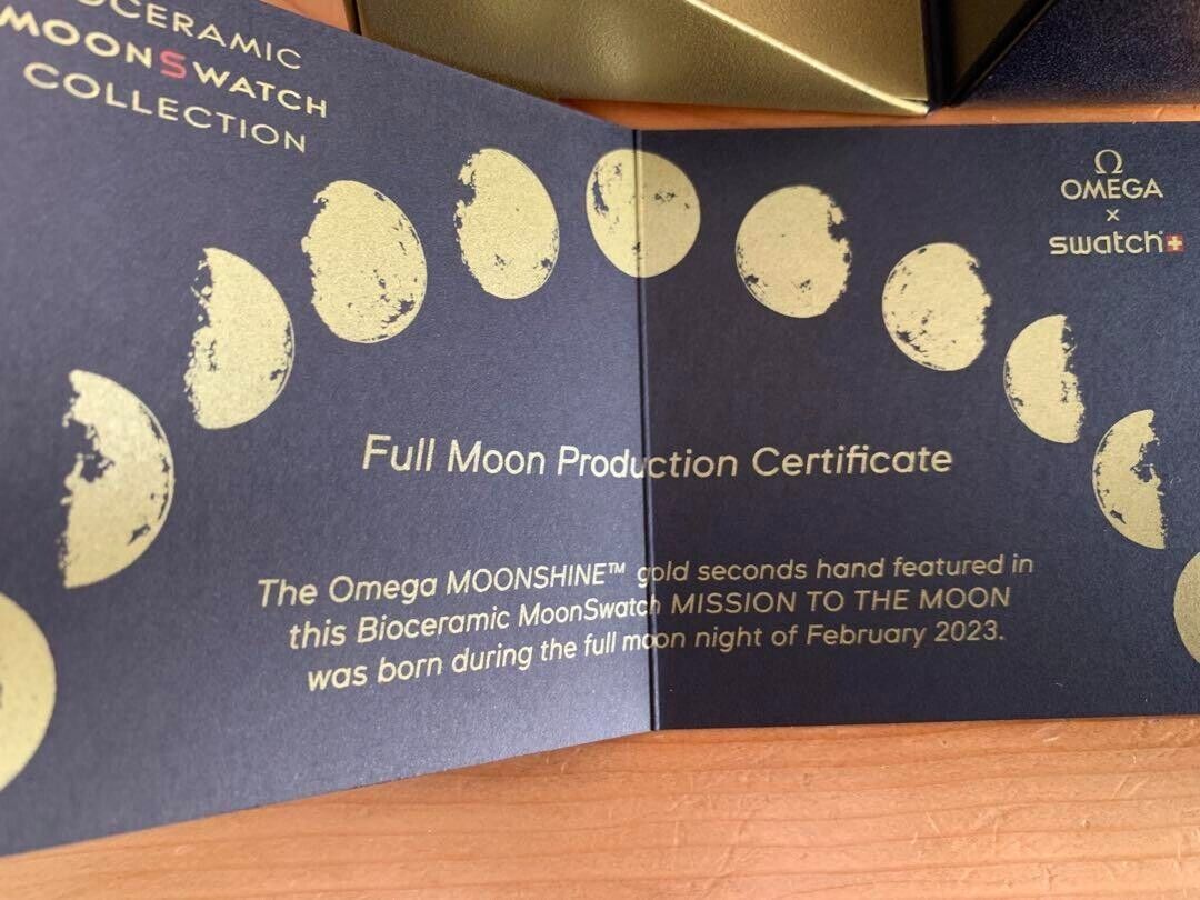 Swatch x Omega Moonshine Gold Moonswatch Mission to The Moon Speedmaster  JPN LT