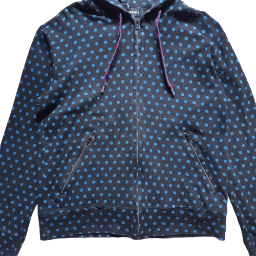 Issey Miyake Mercibeaucoup Zip Hoodie schwarz gepunktet Gr. 1 - Bild 2 von 6