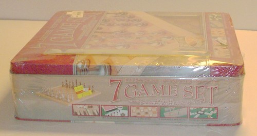NEW 7 GAME SET, LIMITED LEATHER EDITION, LEATHER PEWTER WOOD, CHESS CHECKERS ETC - Picture 6 of 7