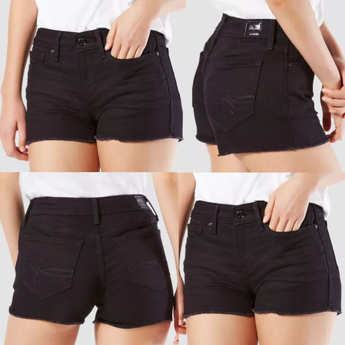Womens Ladies Shortie Shorts Denim 