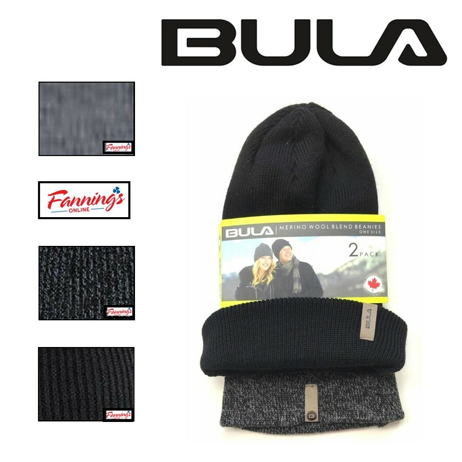 Bula Unisex Wool Blend Beanie Pack Winter Hat B34 UK