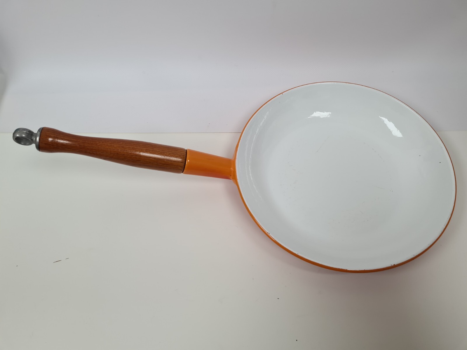 Casron Japan Skillet Frying Pan Enamelled Cast Iron Orange *Wear*
