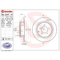 Brembo 2X Bremsscheibe Hinten Ø302 Mm FüR Mitsubishi ASX Ga_W_ 2.0I Outlander
