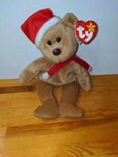 Original Retired TY Beanie Baby Teddy Christmas Bear 1997 Tags Rare PVC Pellets