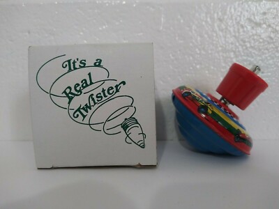 Vintage Tin Spinning Top Racing Cars S.K.K. SKK Japan It's a Real Twister Rare