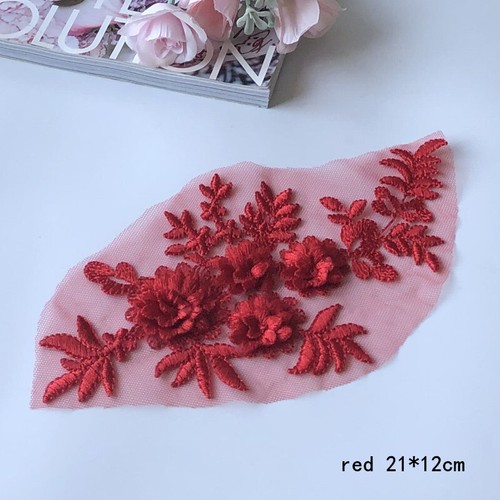 Flower Embroidered Sewing Diy Decoration Clothes Accessories Wedding Dress - Picture 24 of 27