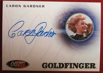JAMES BOND Goldfinger CARON GARDNER, Flying Circus Pilot Autograph  Card UK