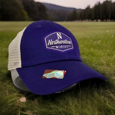 Northwestern Wildcats Snapback Trucker Hat Purple One Size Authentic Cap NEW