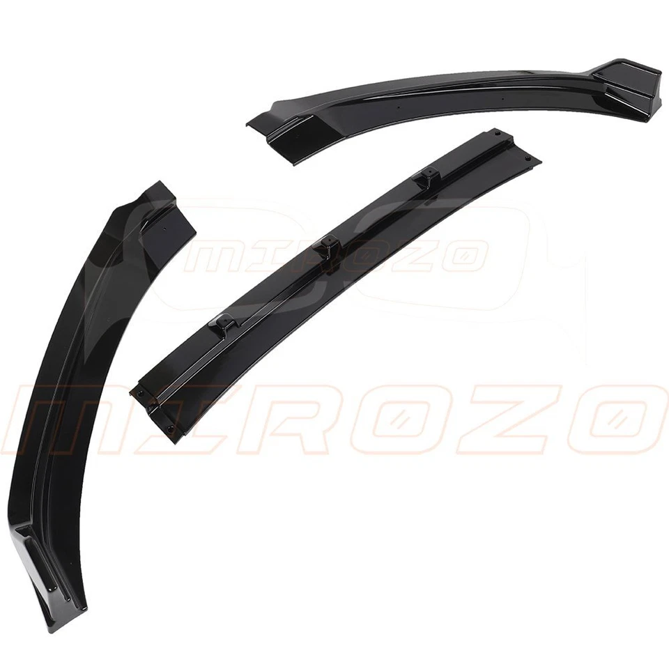 Bumper Lip Spoiler For 2006-2018 Hyundai Elantra Front Splitter Glossy Black PP - Image 4 of 4