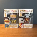 Funko Pop Marvel X-Men Cyclops #58 & Colossus #60 Bobblehead Vinyl Figures