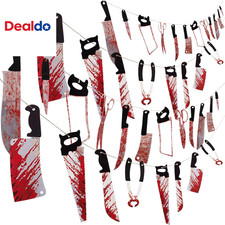 4PCS Halloween Decorations Bloody Banners: Horror Party Garland Decor