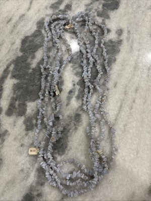 Blue Lace Agate Chip Beads 34 inch strand all natural color