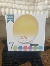 NEW Jall Wake Up Light Sunrise Alarm Clock w/ Simulation & Instruction Manual