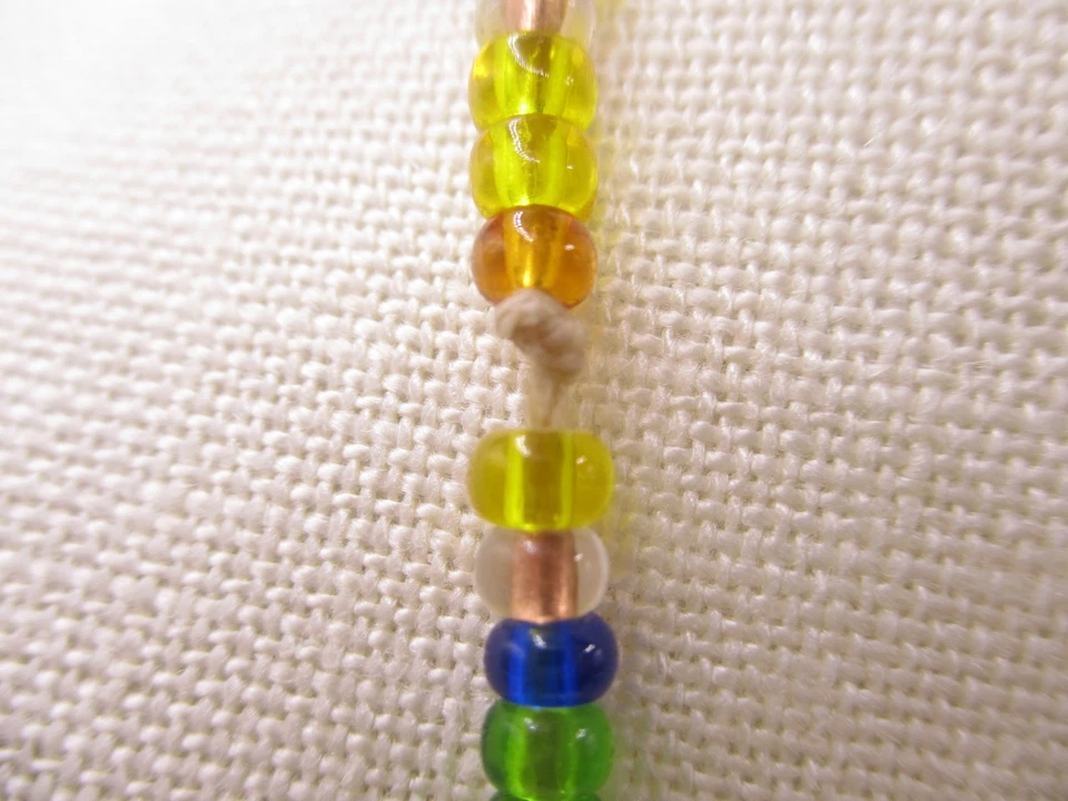 ÚNICO Collar colgante de cerámica con cuentas de pescado hecho a mano 23" 0268 Foto 4 de 4