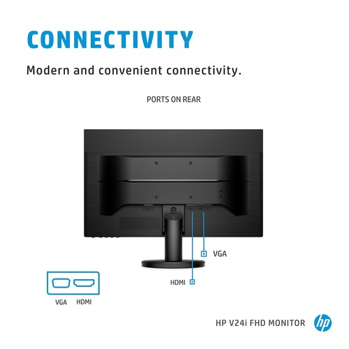 HP V24i 23.8" FHD IPS LED Monitor HDMI VGA 9RV15AA - 第 3/4 張圖片