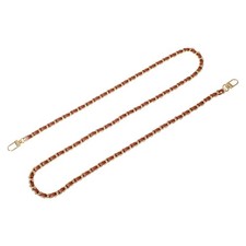 47" Purse Chain Strap with Buckles for Shoulder and Cross Body Brown  Gold 