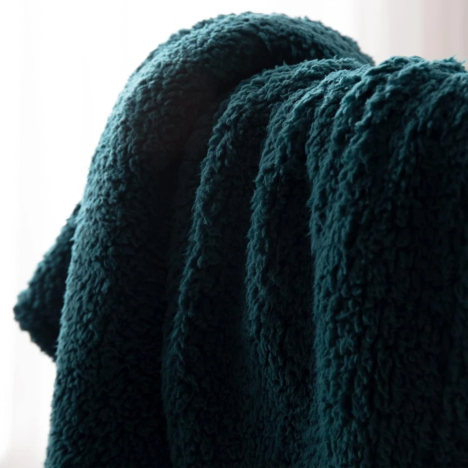 Manta de felpa Sherpa polar para bebé mantas de recepción verde esmeralda 33x43" Foto 2 de 4