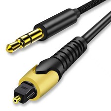192KHz DAC Optical to 3.5mm Converter,Optical Audio Cable AUX 6FT