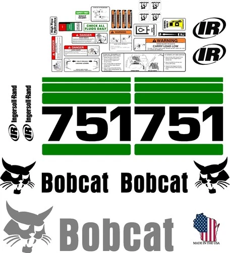 751 G Replacement kit / sticker with warning kit. skid loader steer fits bobcat