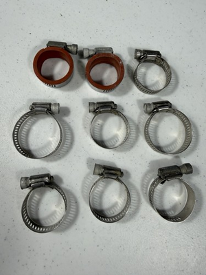 #ad #ad Vintage Breeze amp; Gates Hose Clamps Lot 9 w Rubber Cushions NOS $16.99