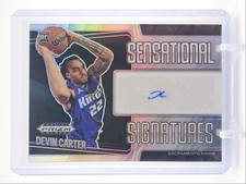 DEVIN CARTER 2024-25 PRIZM BLACK SENSATIONAL ROOKIE SILVER RC AUTO Q5300